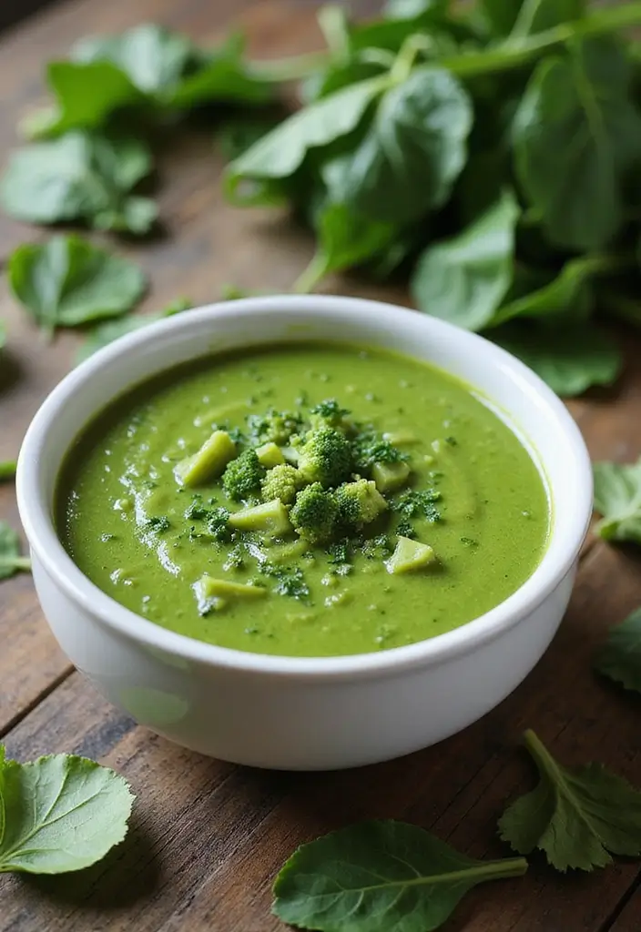 10 Creamy Broccoli Soup Recipes That Are Healthy and Velvety - 8. Broccoli and Spinach Soup