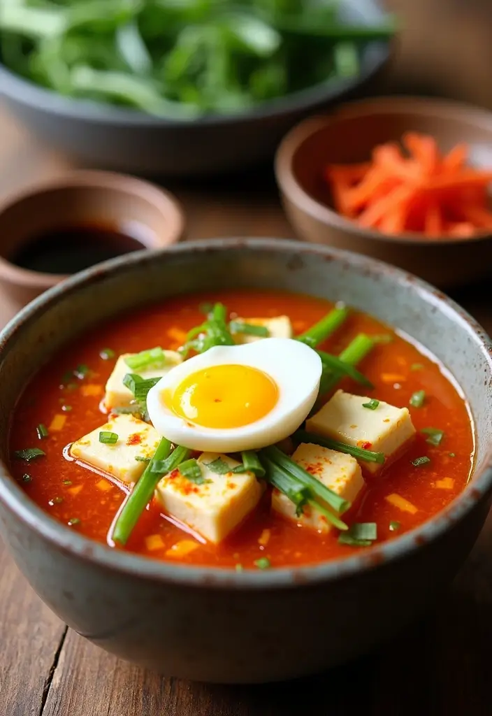 10 Healing Silky Tofu Soup Recipes for Wellness - 2. Spicy Korean Silken Tofu Soup (Sundubu Jjigae)