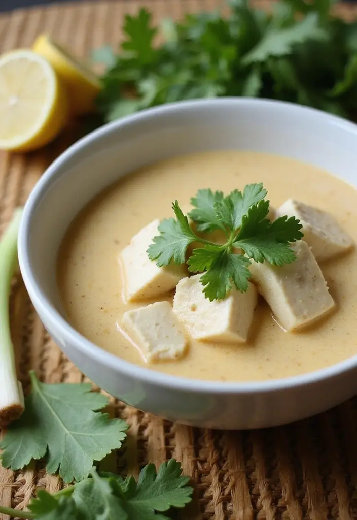 10 Healing Silky Tofu Soup Recipes for Wellness - 3. Thai Coconut Silken Tofu Soup