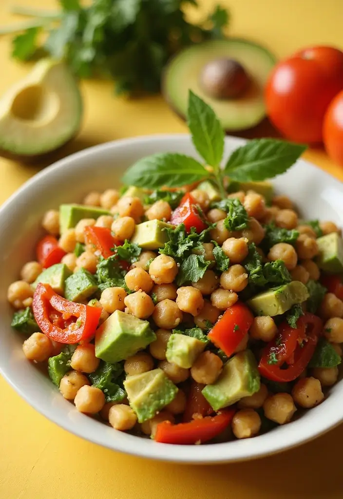 10 Light Summer Salad Recipes to Savor the Season - 4. Chickpea Salad with Avocado