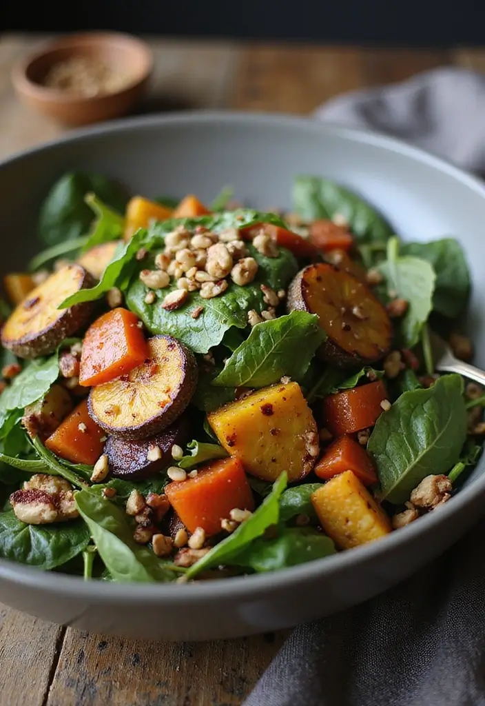 10 Light Summer Salad Recipes to Savor the Season - 5. Roasted Vegetable and Spinach Salad