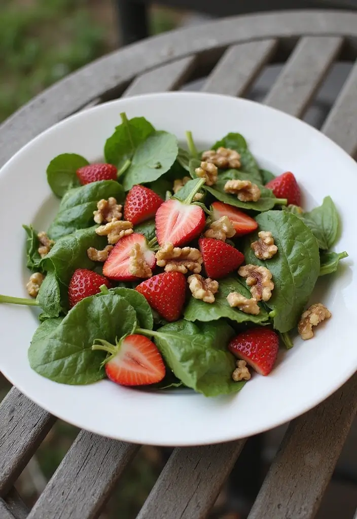 10 Light Summer Salad Recipes to Savor the Season - 9. Spinach and Strawberry Salad