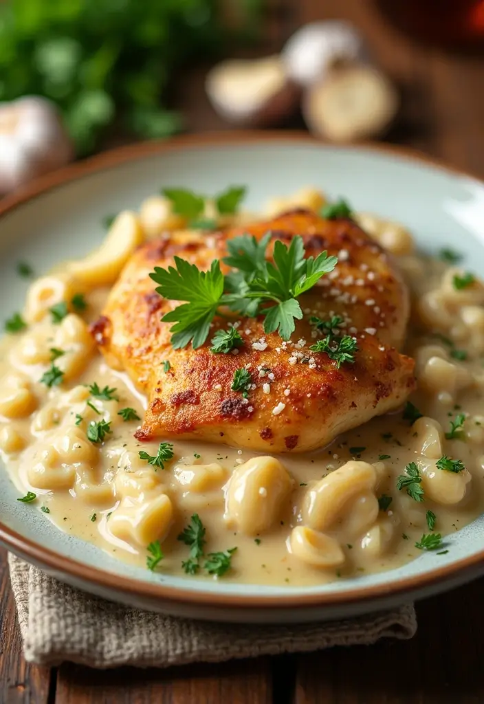 10 Low-Carb Keto Chicken Recipes: Fat-Fueled Meals for You - 1. Creamy Garlic Parmesan Chicken