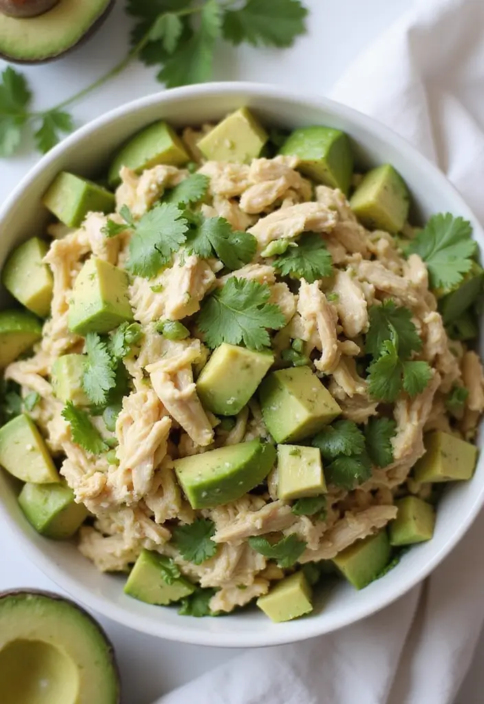 10 Low-Carb Keto Chicken Recipes: Fat-Fueled Meals for You - 10. Chicken Avocado Salad