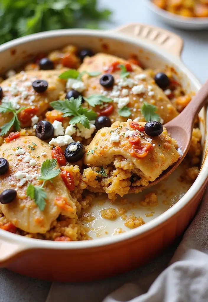 10 Straightforward Chicken Recipes for Busy Weeknights - 5. Mediterranean Chicken and Quinoa Bake