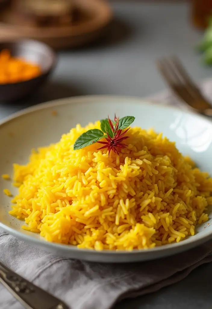 Aromatic Basmati Rice Recipes: Side Dishes and Main Courses Alike - 5. Saffron Infused Basmati Rice