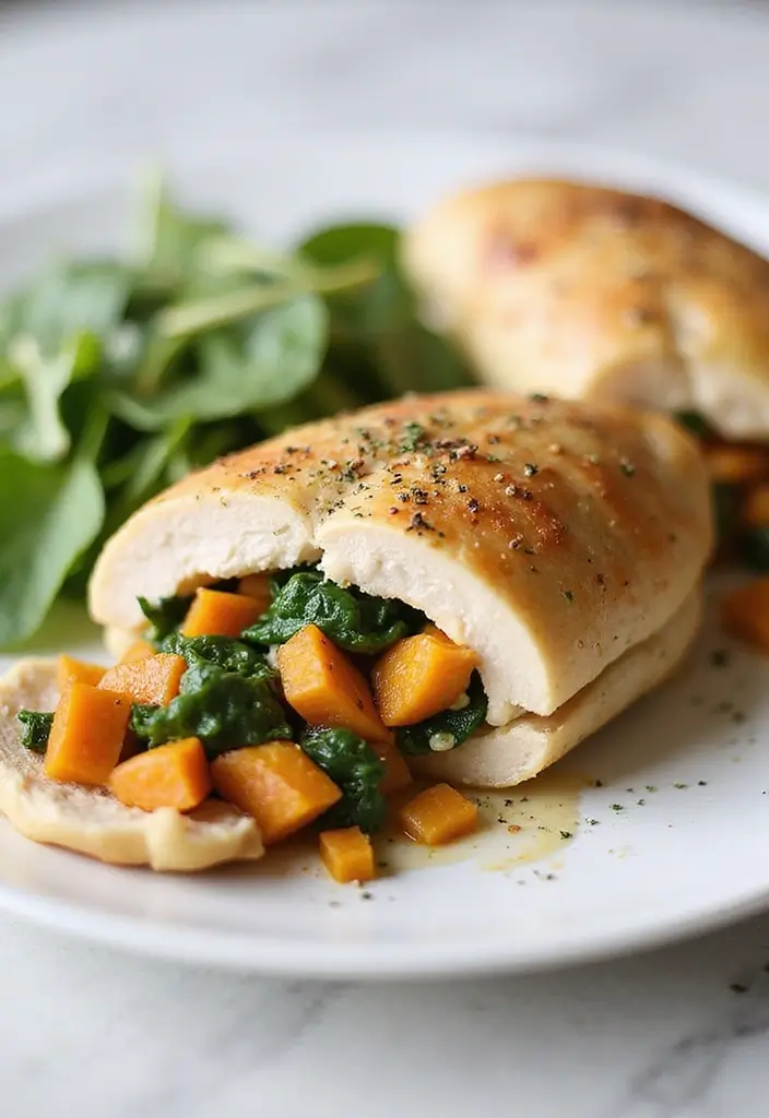 Balanced Chicken Sweet Potato Recipes: Protein and Veggie Combos - 8. Stuffed Chicken Breast with Sweet Potatoes