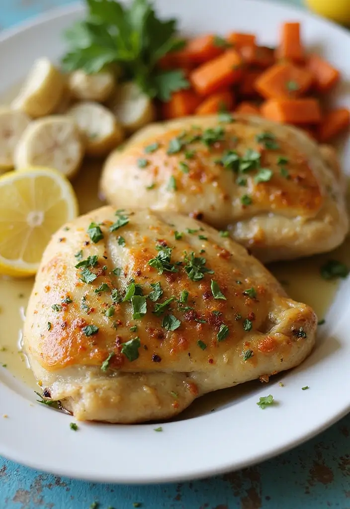 Balanced Macro Friendly Recipes: Trackable Nutrition Meals - 3. Baked Lemon Herb Chicken