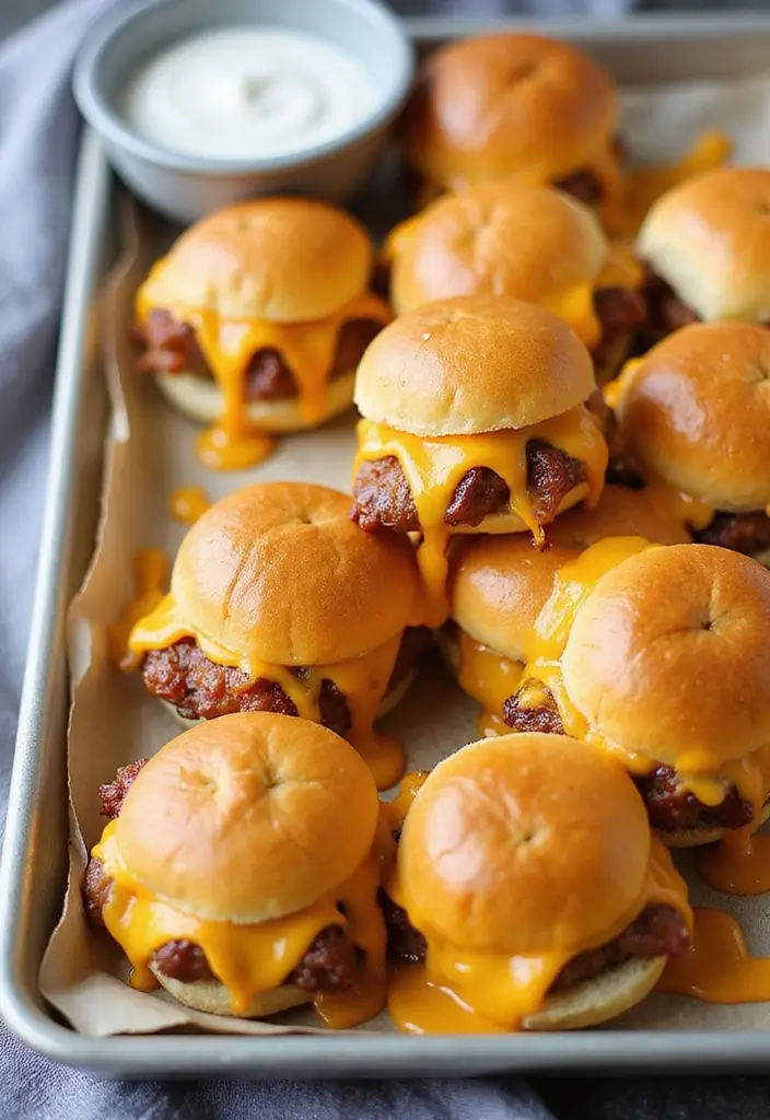 Bite-Sized Little Smokies Recipes: Party Snack Hits - 5. Little Smokies Cheesy Sliders