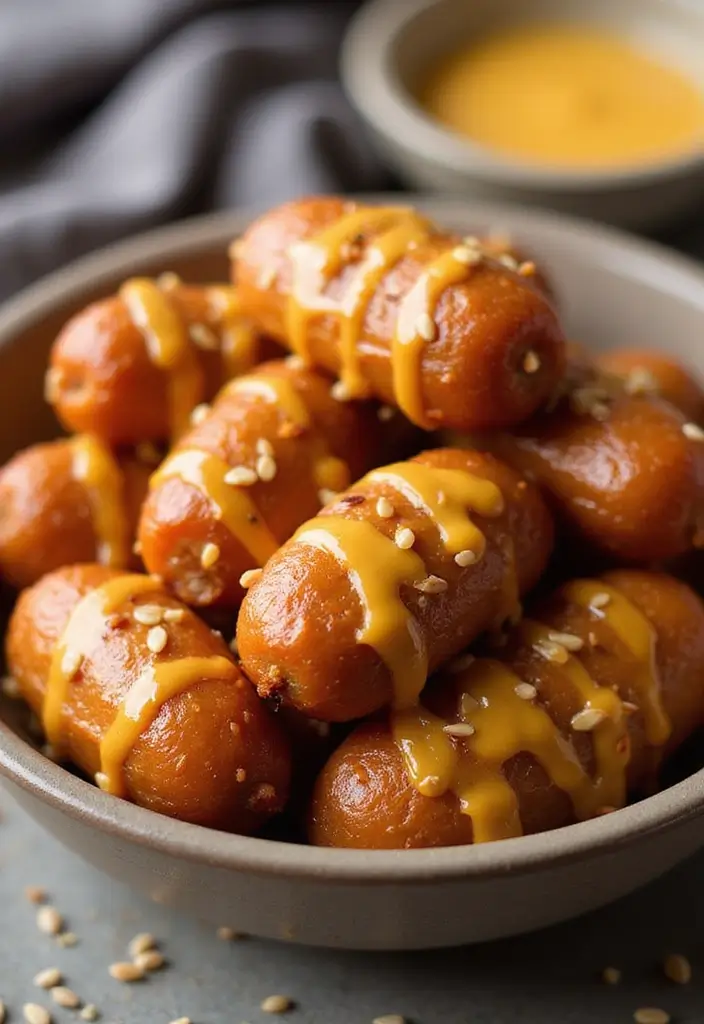 Bite-Sized Little Smokies Recipes: Party Snack Hits - 6. Little Smokies with Honey Mustard Glaze