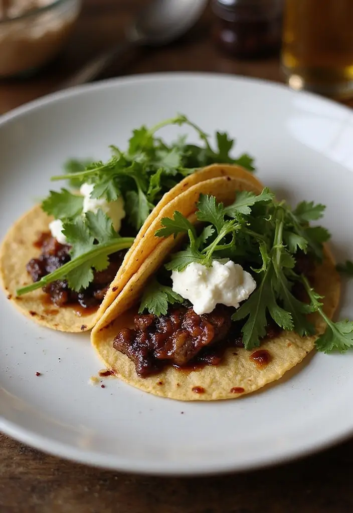 Bold Flank Steak Recipes: Marinated and Grilled Perfection - 6. Balsamic Fig Glazed Flank Steak Tacos