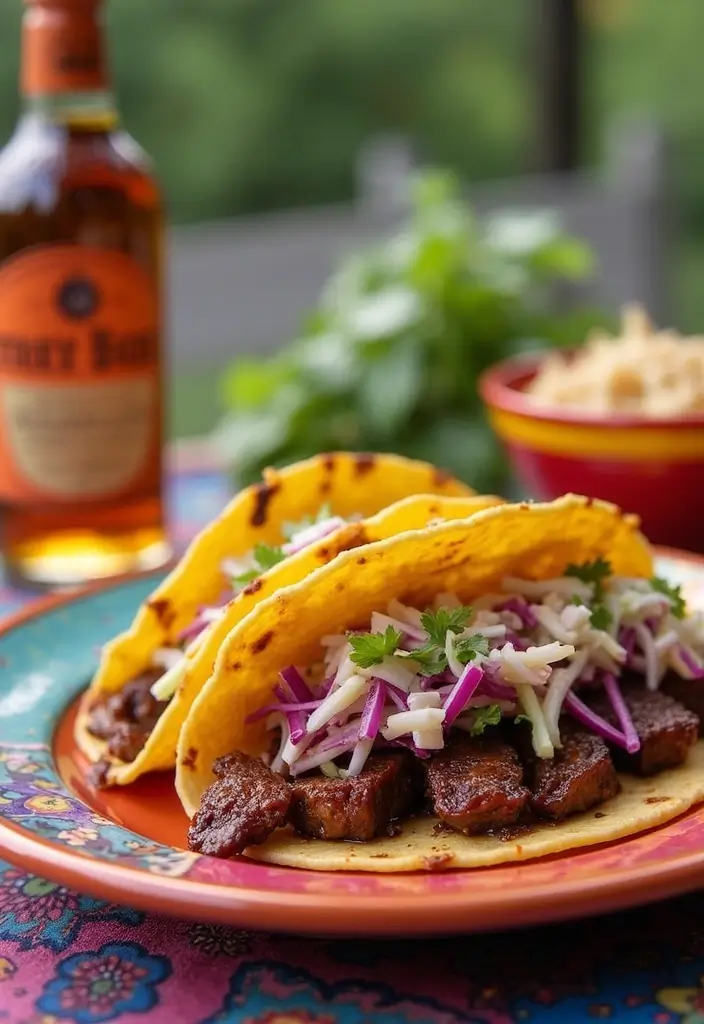 Bold Flank Steak Recipes: Marinated and Grilled Perfection - 9. BBQ Bourbon Flank Steak Tacos