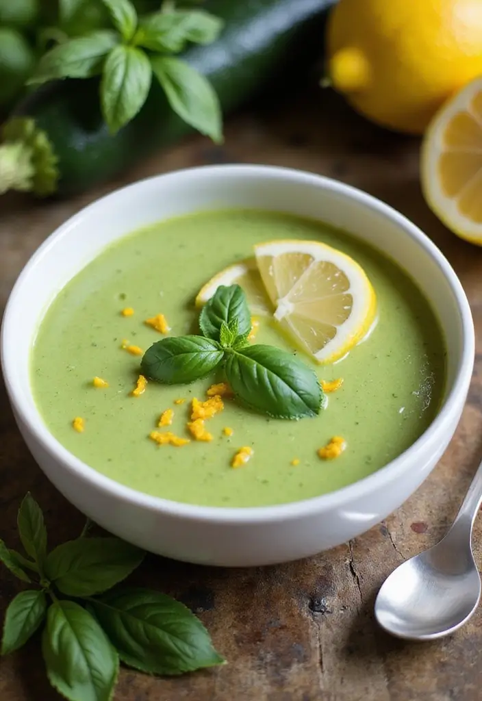 Bright Spring Soup Recipes: Fresh Herb and Veggie Blends - 4. Zucchini Basil and Lemon Soup