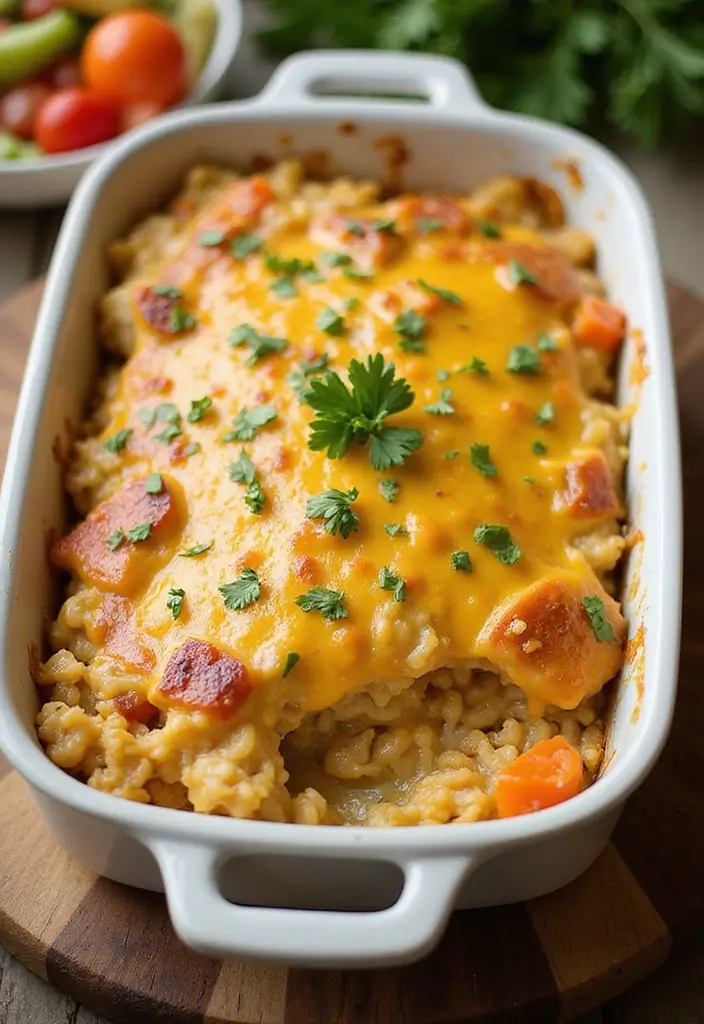 Bubbling Chicken Casserole Recipes: Family Bake Night Ideas - 1. Cheesy Chicken and Rice Casserole