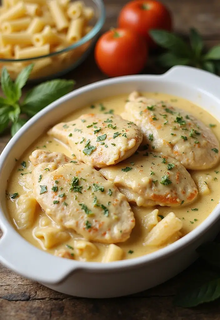 Bubbling Chicken Casserole Recipes: Family Bake Night Ideas - 4. Chicken Alfredo Bake