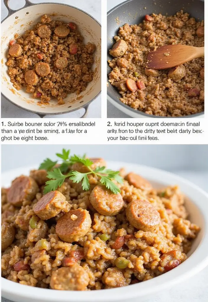 Cajun Dirty Rice Recipe: Flavorful Sausage and Rice Mix - Step-by-Step Instructions