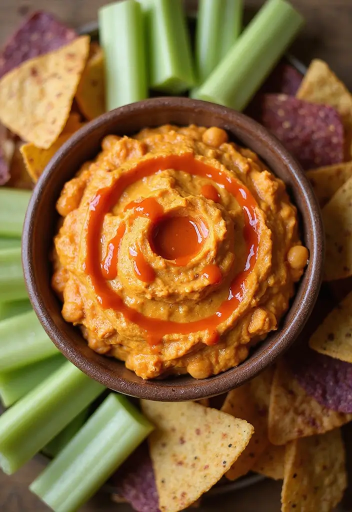 Cheesy Cheese Dip Recipes: Perfect for Parties and Game Days - 3. Zesty Buffalo Chickpea Dip