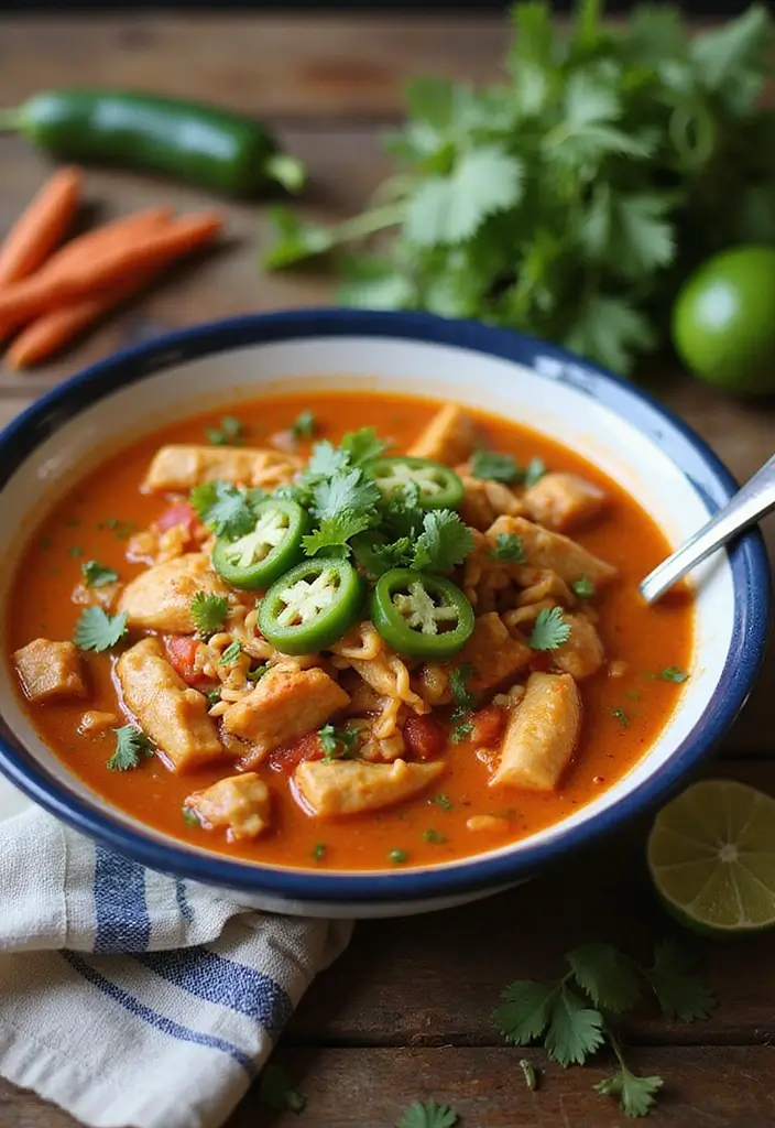Classic Chicken Noodle Soup Recipes: Soothing Remedies for Any Day - 3. Spicy Southwest Chicken Noodle Soup