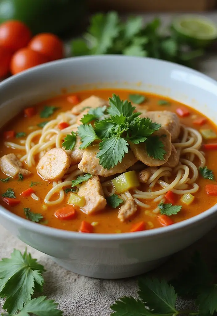 Classic Chicken Noodle Soup Recipes: Soothing Remedies for Any Day - 7. Asian-Inspired Chicken Noodle Soup