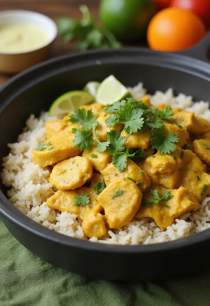 Classic Chicken and Rice Recipes: Comfort Food Staples - 3. One-Pan Coconut Curry Chicken & Rice