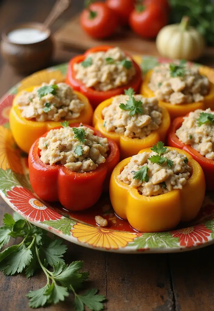 Classic Chicken and Rice Recipes: Comfort Food Staples - 6. Chicken and Rice Stuffed Peppers