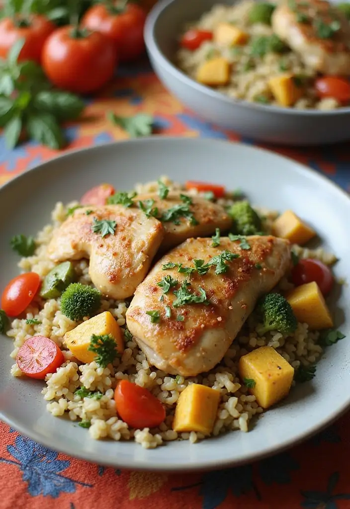 Classic Chicken and Rice Recipes: Comfort Food Staples - 8. Mediterranean Chicken & Rice Bowl