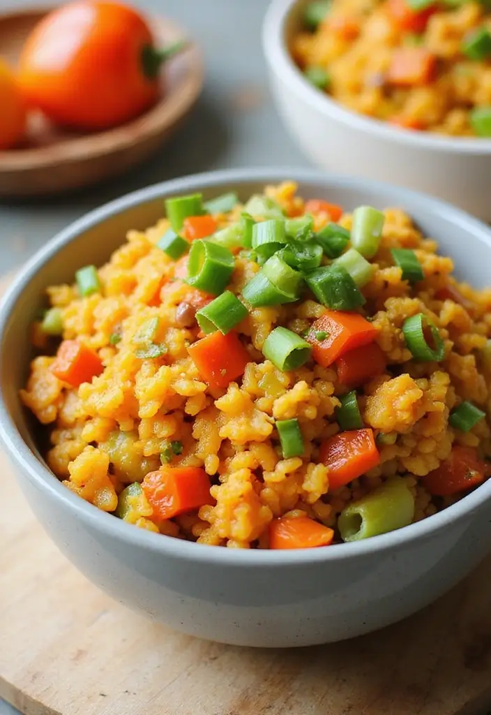 Colorful Bell Pepper Recipes: Stuffed, Stir-Fried, and Roasted - 10. Bell Pepper and Cauliflower Rice Bowl