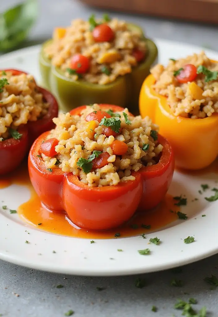 Colorful Bell Pepper Recipes: Stuffed, Stir-Fried, and Roasted - 4. Mediterranean Stuffed Bell Peppers