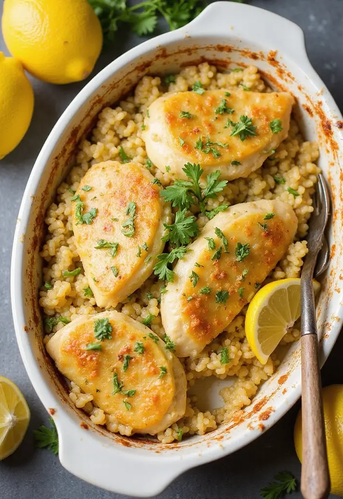Comforting Chicken Orzo Recipes: Pasta Soups and Casseroles - 2. Lemon Chicken Orzo Casserole