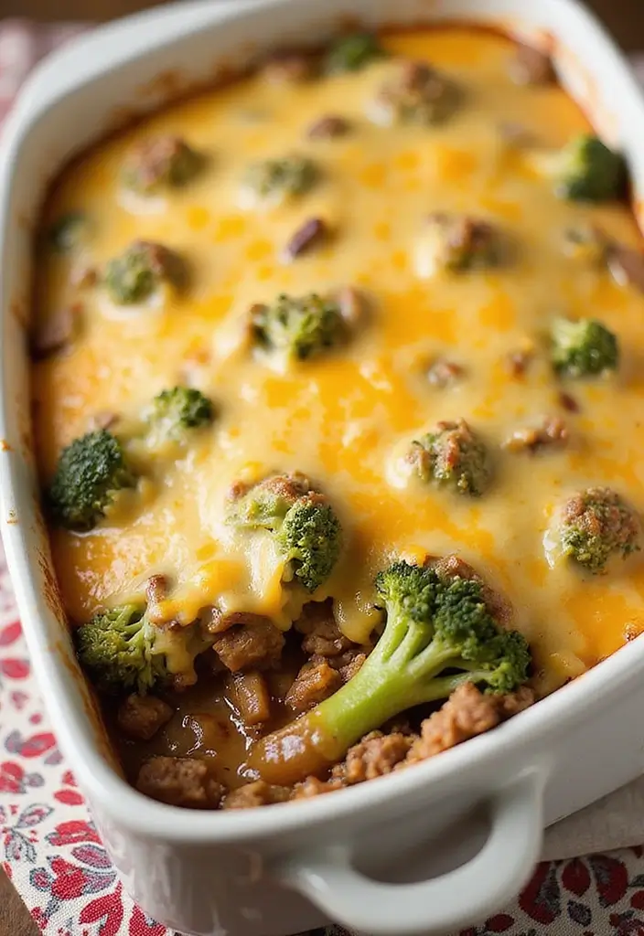 Comforting Ground Beef Casserole Recipes: Easy Oven-Baked Dinners - 5. Beef and Broccoli Casserole