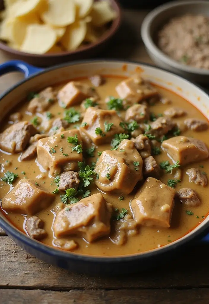 Comforting Ground Beef Casserole Recipes: Easy Oven-Baked Dinners - 8. Beef Stroganoff Casserole