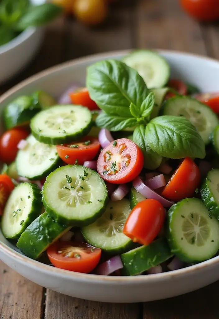 Cool Cucumber Salad Recipes: Refreshing Summer Sides - 1. Classic Cucumber and Tomato Salad