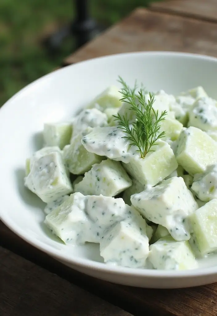 Cool Cucumber Salad Recipes: Refreshing Summer Sides - 10. Cucumber and Dill Yogurt Salad