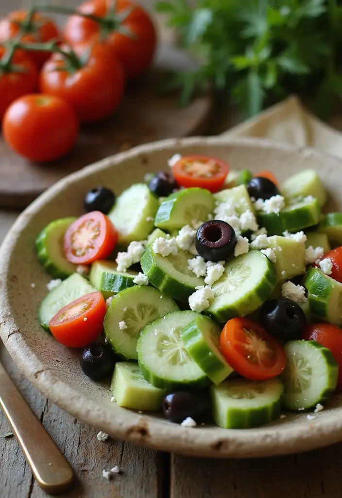Cool Cucumber Salad Recipes: Refreshing Summer Sides - 3. Mediterranean Cucumber Salad with Feta