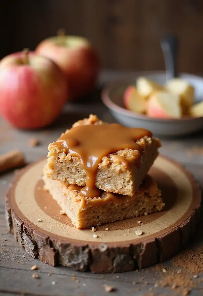 Cozy Fall Dessert Recipes: Pumpkin and Apple Infusions - 2. Caramel Apple Oat Bars