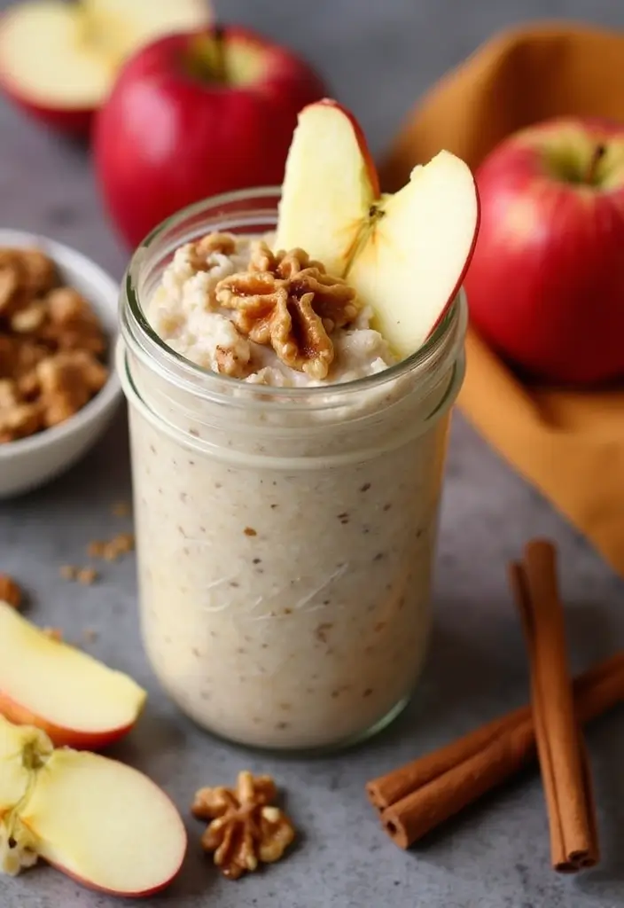Cozy Fall Dessert Recipes: Pumpkin and Apple Infusions - 4. Apple Cinnamon Overnight Oats