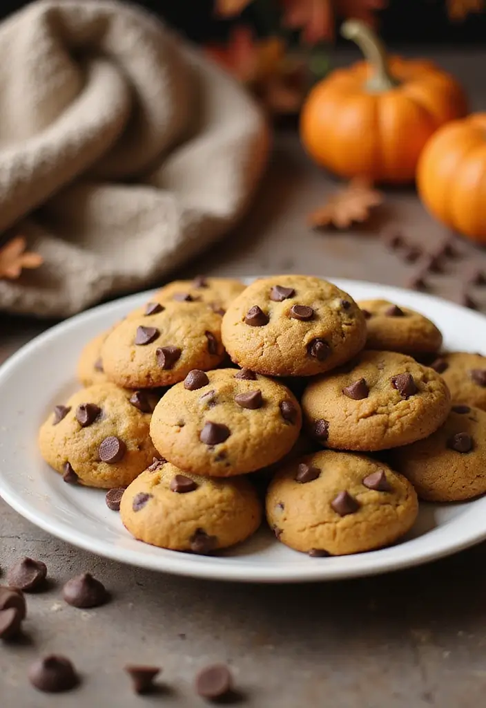 Cozy Fall Dessert Recipes: Pumpkin and Apple Infusions - 7. Maple Pumpkin Chocolate Chip Cookies