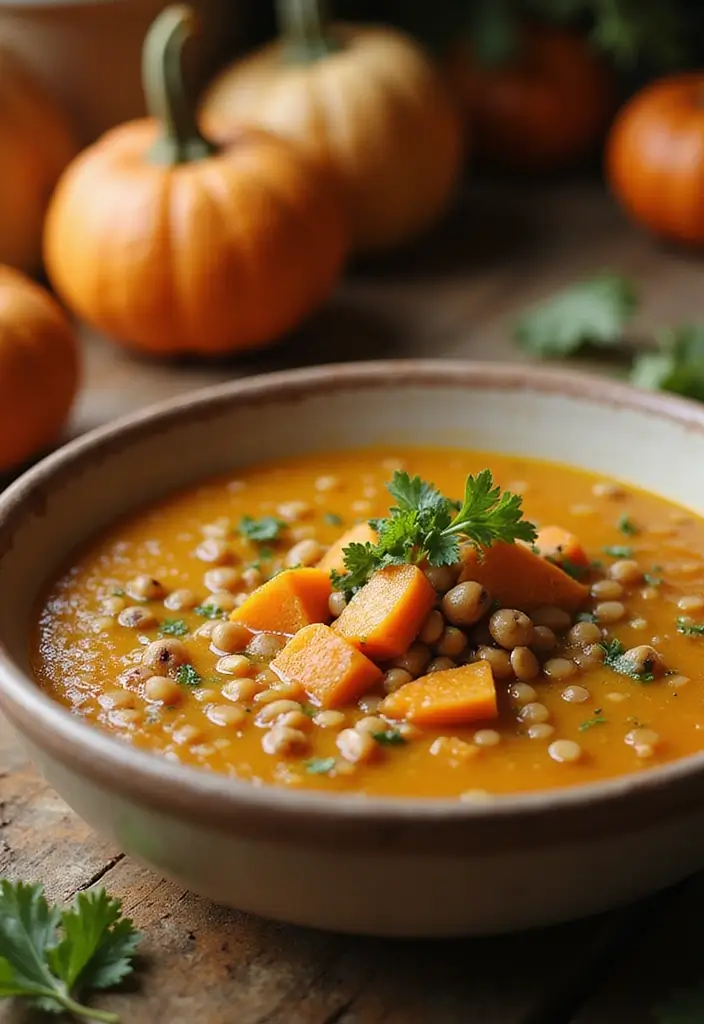 Creamy Butternut Squash Soup Recipes: Fall Harvest Bowls - 6. Butternut Squash & Lentil Soup