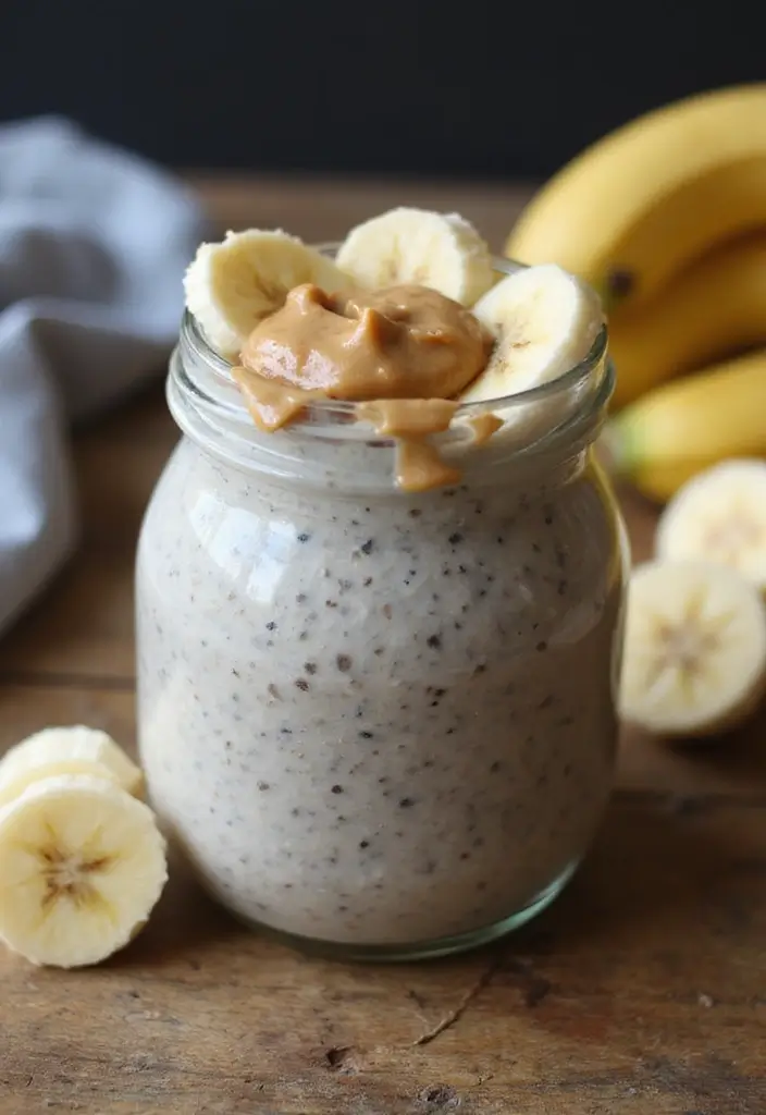 Creamy Chia Pudding Recipes: Healthy Overnight Desserts - 7. Peanut Butter Banana Chia Pudding