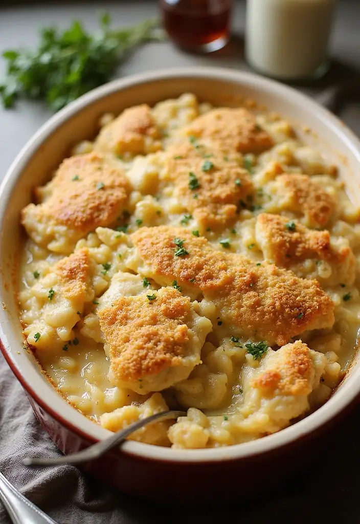 Creative Leftover Chicken Recipes: Transform Yesterday's Meal - 3. Creamy Chicken and Rice Casserole