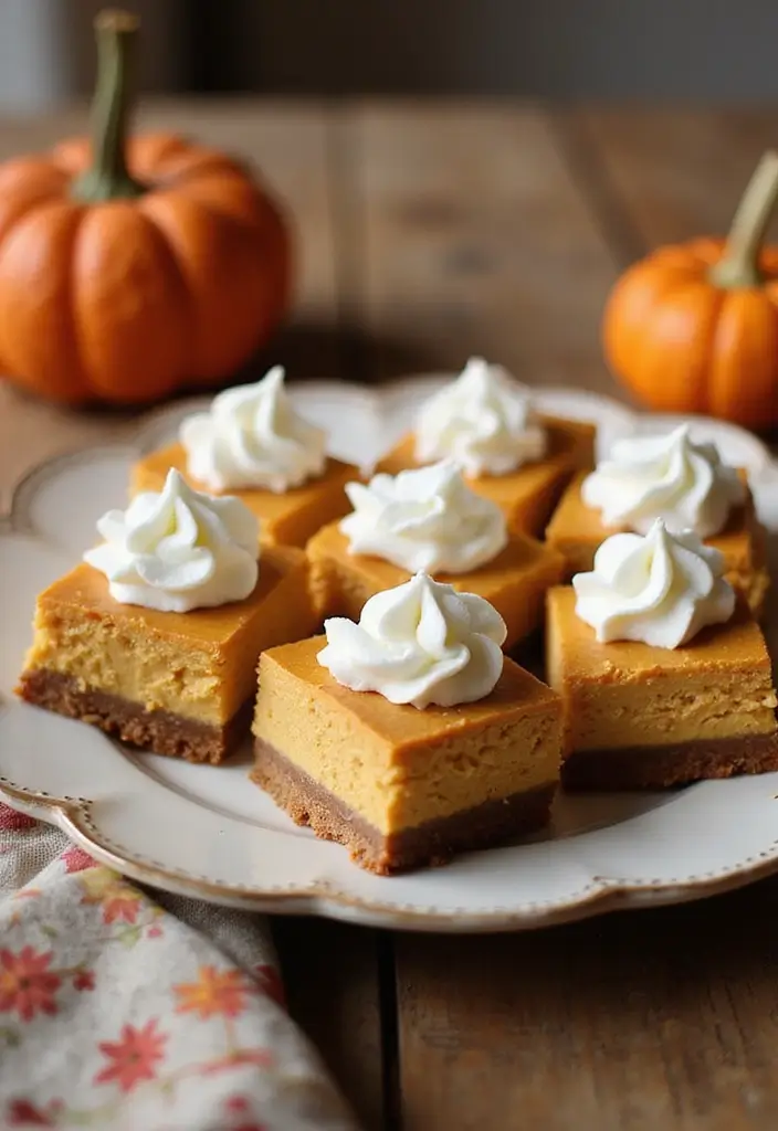Creative Pumpkin Puree Recipes: From Savory Dishes to Sweet Treats - 8. Pumpkin Cheesecake Bars