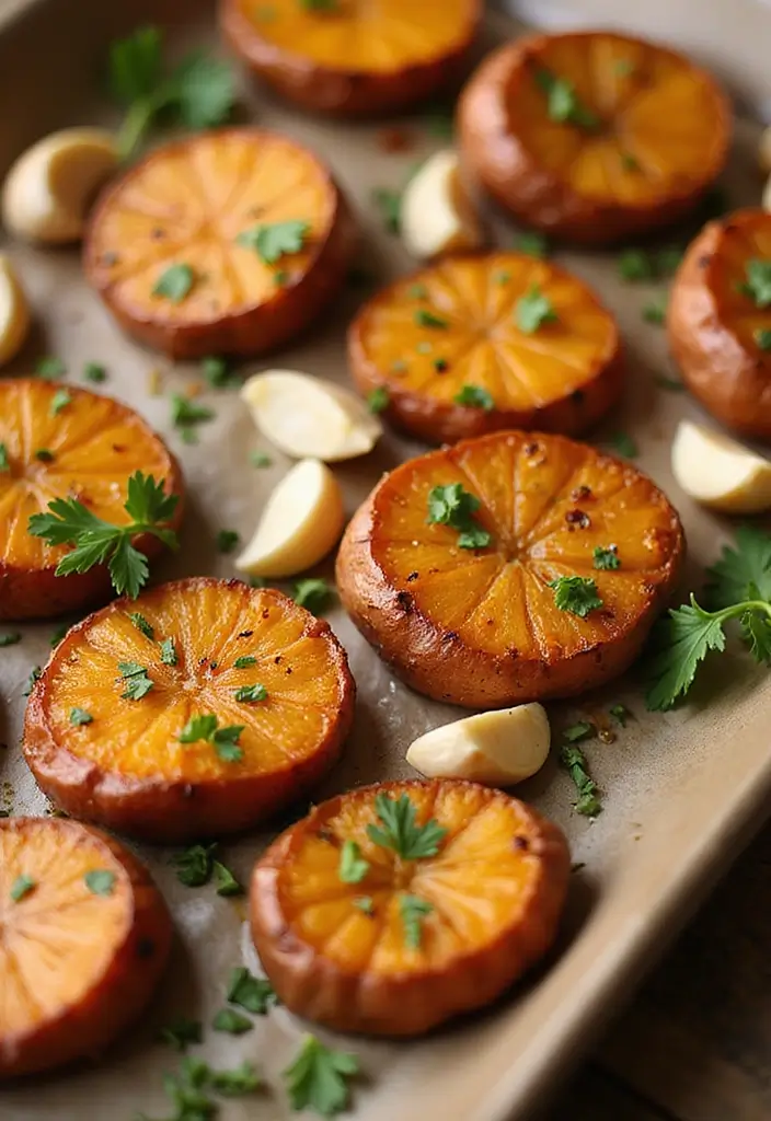 Crispy Roasted Sweet Potato Recipes: Simple Side Dish Stars - 1. Classic Garlic Roasted Sweet Potatoes