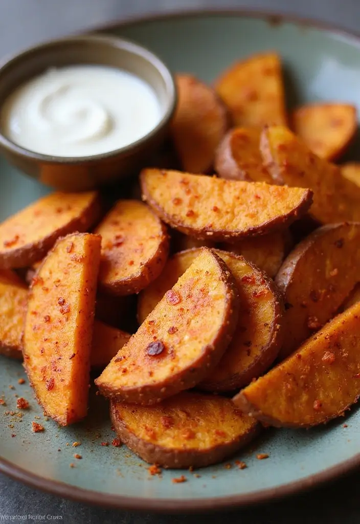 Crispy Roasted Sweet Potato Recipes: Simple Side Dish Stars - 2. Spicy Sweet Potato Wedges