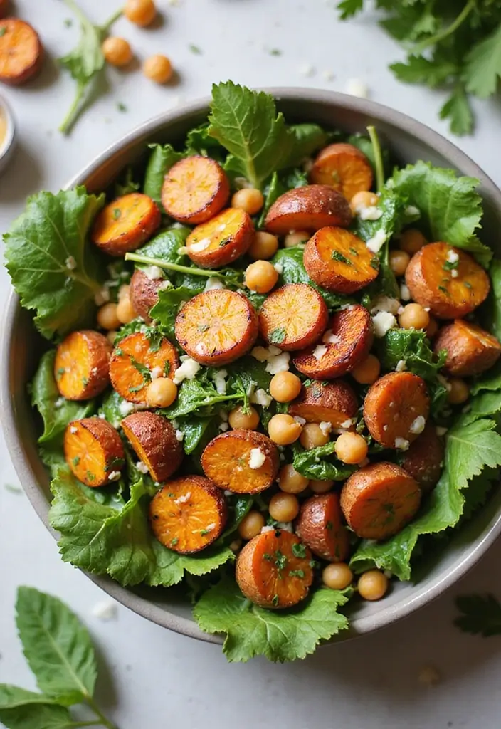 Crispy Roasted Sweet Potato Recipes: Simple Side Dish Stars - 5. Sweet Potato and Chickpea Salad