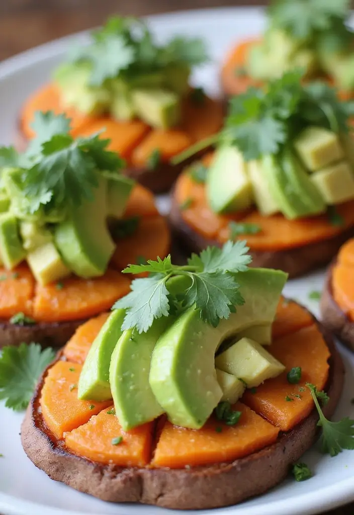 Crispy Sweet Potato Air Fryer Recipes: Healthy Fries and Chips - 4. Sweet Potato and Avocado Salad Bites