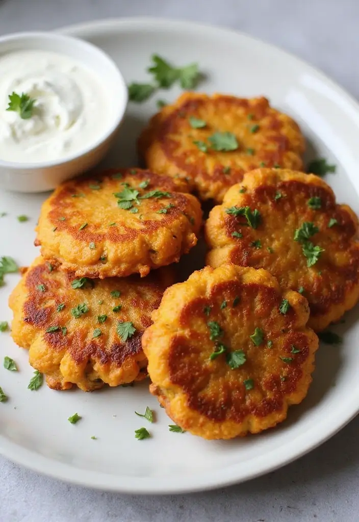 Crispy Sweet Potato Air Fryer Recipes: Healthy Fries and Chips - 5. Sweet Potato Veggie Fritters