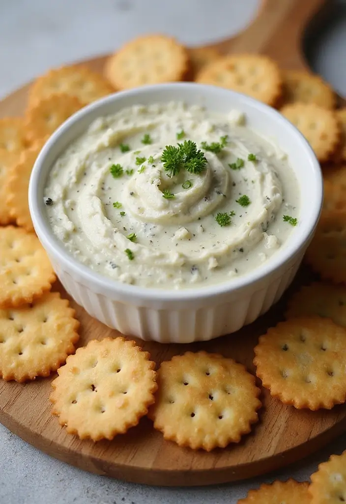 Crunchy Ritz Cracker Recipes: Casseroles and Toppings - 6. Herb Garlic Ritz Cracker Spread