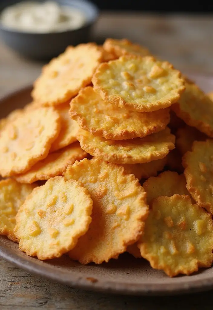 Crunchy Ritz Cracker Recipes: Casseroles and Toppings - 7. Baked Ritz Cheese Crisps