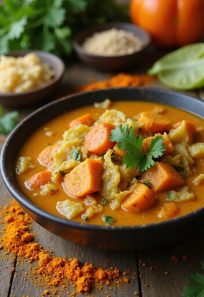 Detox Cabbage Soup Recipes: Light and Cleansing Broths - 5. Curried Cabbage Soup