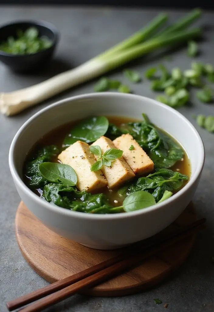Easy Healthy Crockpot Soup Recipes to Warm Your Soul This Season - 10. Miso Soup with Tofu and Spinach